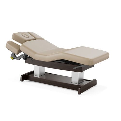 Camilla de spa eléctrica - Union Salon - Jiangsu Sintang Health & Technology - con altura regulable / con reposacabezas / con reposabrazos