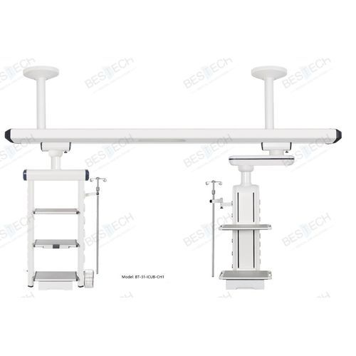 Columna de distribución de techo - BT-31-ICU-CH1 - Bestech Technologies Co., Ltd - para cuidados intensivos / para quirófano / 2 brazos