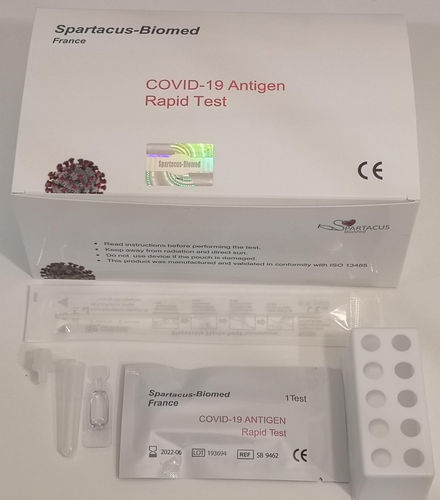 Prueba rápida para COVID-19 - Spartacus-biomed - de neumonía / del coronavirus causante del síndrome respiratorio de Oriente Medio / para antígenos