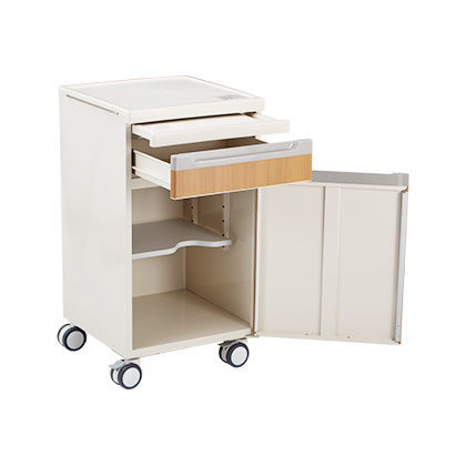 Mesa de cabecera con ruedas - BF-1202 - Designa Medical Tech. Co., Ltd. - con compartimentos