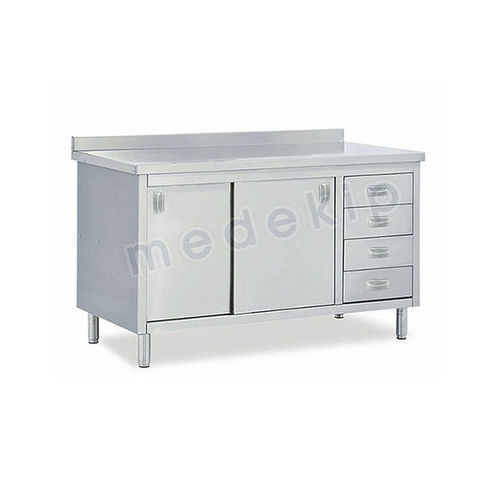 Escritorio rectangular - MED 1100 – 1107 - Medekip Medical - 4 cajones / manual / con ruedas