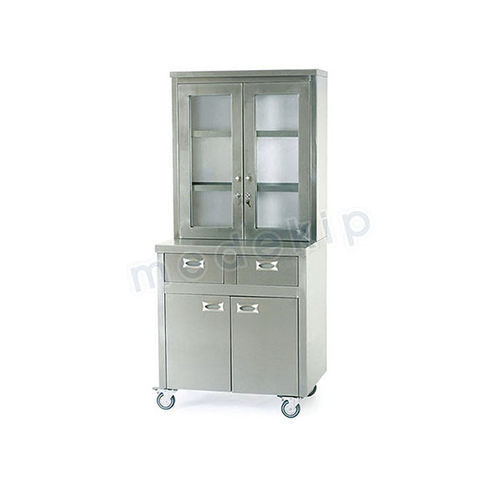 Armario para sala de operaciones - MED 1125 - 1126 - Medekip Medical - con ruedas / gris / 4 cajones