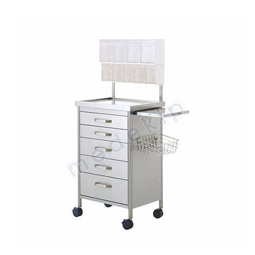 Carro para cuidados intensivos - MED 2050 - Medekip Medical - para medicamentos / para apósitos / de acero inoxidable
