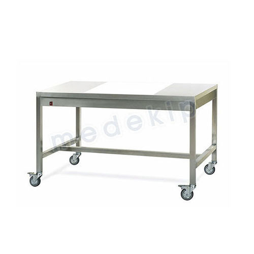 Mesa de laboratorio - MED 1150 - 1155 - Medekip Medical - rectangular / plegable / con ruedas
