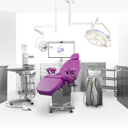 Unidad dental con reposacabezas flexible - HANDY SURGERY / INOX LINE - Tecnomed Italia - con sistema de higiene / con portainstrumentos / con luz LED