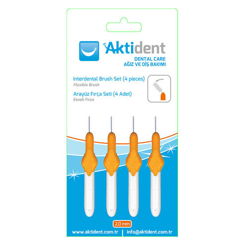 Cepillo para prótesis dentales - ORANGE - Aktident - REGO Pharma
