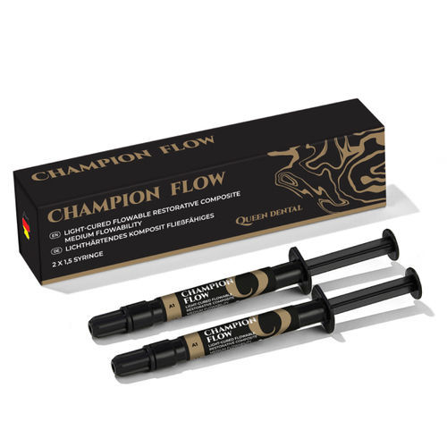 Material dental de composite - CHAMPION FLOW - Queen Dental GmbH - para restauración dental / blanco / opaco