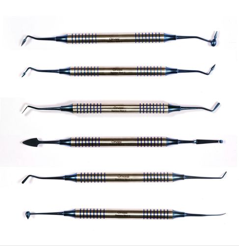Escarificador dental doble - Orvosi instruments - para restauración dental / de acero inoxidable / set completo