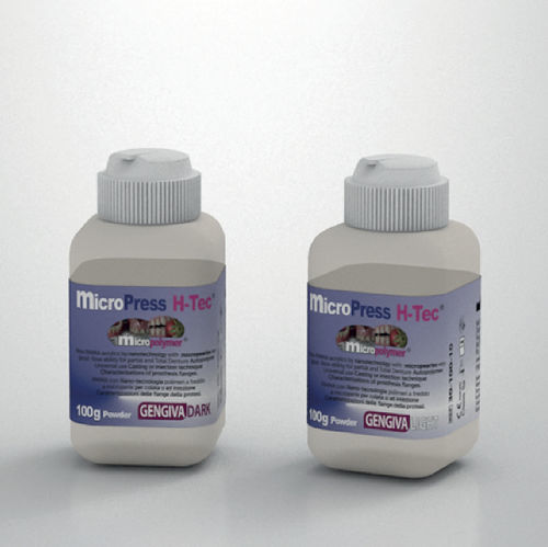 Material dental de resina - microPress H-Tec ® - megadental italia - gingival / para prótesis dentales / en polvo
