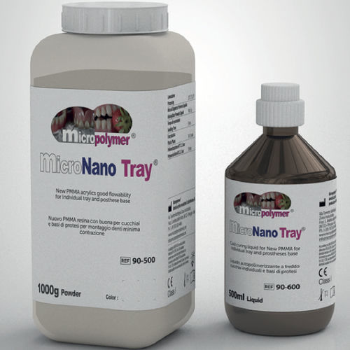 Material dental para moldes para impresiones dentales - micro Nano Tray ® - megadental italia - en polvo / líquido / blanco