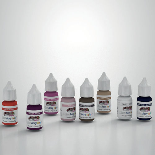 Material para puentes dentales - micro Acry Color ® - megadental italia - para corona / en polvo / blanco