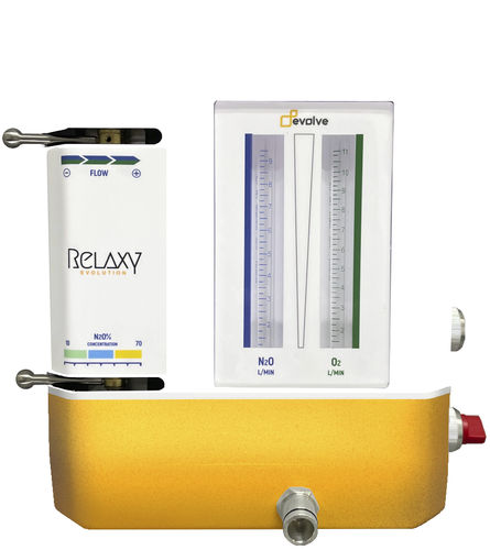 Mezclador de gases médico - Relaxy Evolution - GIORDANO & GIORDANO IND COM PROD MÉDICOS ODONTOLOGICOS LTDA - de oxígeno / de protóxido de nitrógeno / de precisión