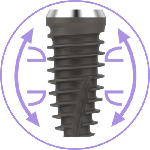 Implante dental cilíndrico - TORX++ - Korea Dental Implant Inc - de titanio / cónico / recto