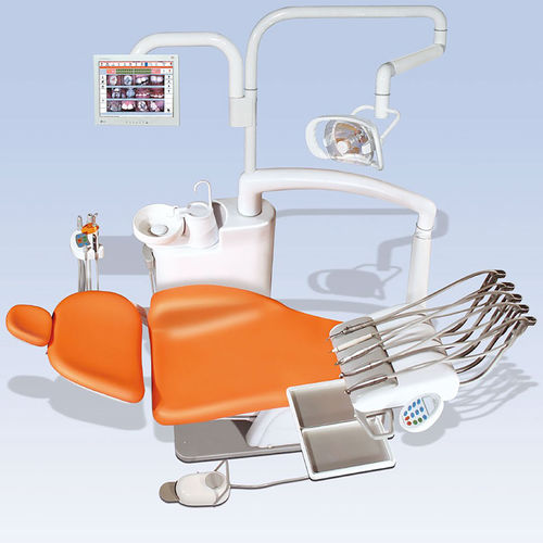 Unidad dental con sillón electromecánico - P6 - PALOMA - con monitor / con portainstrumentos / con luz