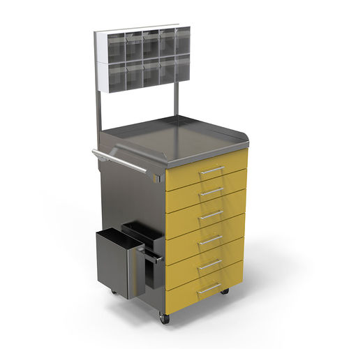 Carro de anestesia - MAT-132 - PALOMA - de medicamentos / con compartimento para la basura / de acero inoxidable