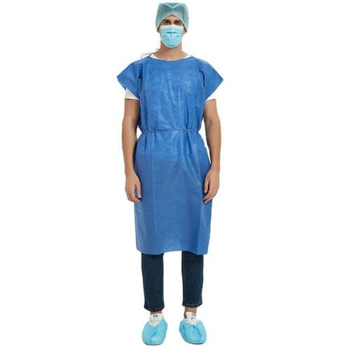 Bata para acompañante unisex - P3061 - Xiantao S&J Protective Products - L / desechable / azul