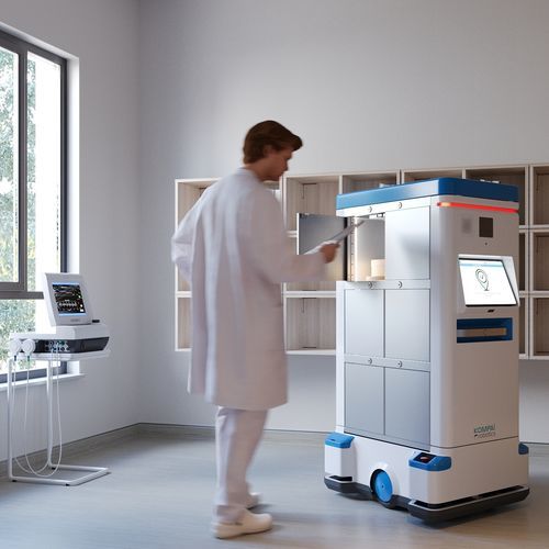 Robot de telepresencia para hospitales - AMR  - KOMPAÏ robotics - teleconsulta / teleasistencia / telemonitoreo