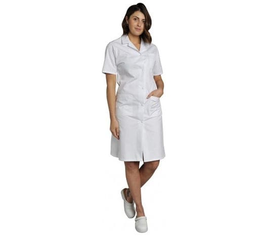 Casaca sanitaria unisex - MADONA MC  - SNV - de poliéster / de algodón / blanca
