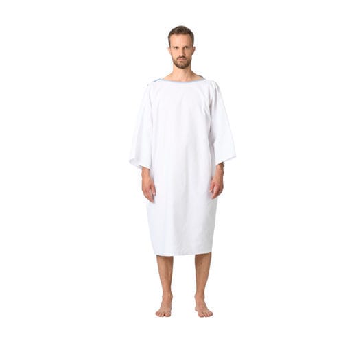 Bata desechable para paciente unisex - LAMBDA 4BP - Bastié - blanca