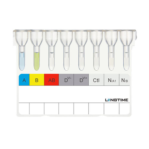 Kit de prueba de agrupamiento sanguíneo - REF-76502 - Zhuhai Longtime Biological Technology Co., Ltd.