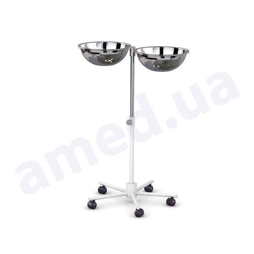 Portacuencos con dos recipientes - ПМ2.100  - Amed - con ruedas / de acero inoxidable