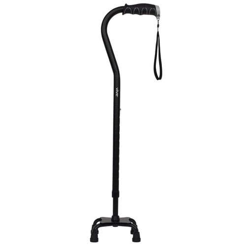 Bastón mango acodado - MOB1003BLK - Vive Health - con cuatro patas / de altura regulable