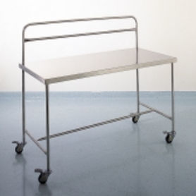 Mesa de trabajo - CF/4407-S CF 4407 - VINCAL - rectangular / con ruedas / de acero inoxidable
