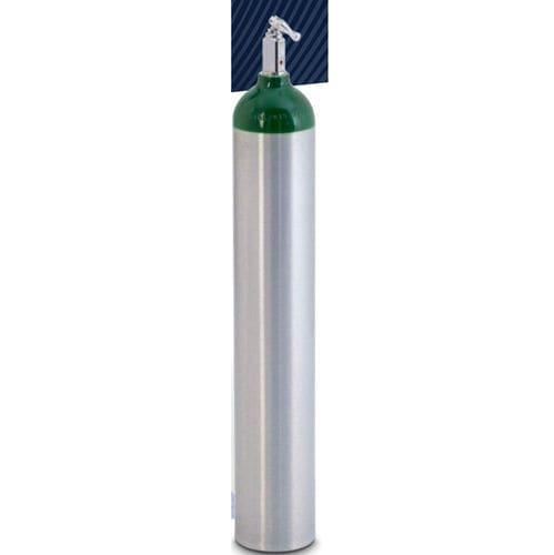 Botella de gas médico de aluminio - M2 - Thunderbird Metals - verde / plateada