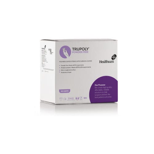 Guante de látex - Trupoly - Healthium Medtech - quirúrgico / sin polvo / estéril