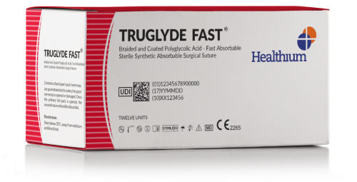 Hilo de sutura reabsorbible - Truglyde Fast - Healthium Medtech - cirugía de los tejidos blandos / 8-0 / 2