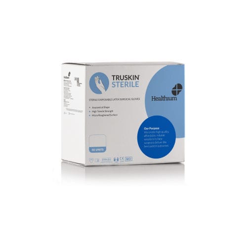 Guante de látex - Truskin - Healthium Medtech - médico / quirúrgico / con polvo