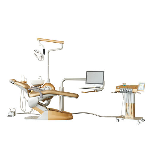 Unidad dental con sillón eléctrico - M9+ - Foshan Safety Medical Equipment Co., Ltd. - con reposacabezas flexible / con monitor / con sistema de higiene