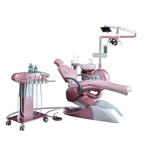 Unidad dental con sillón eléctrico - M10+ - Foshan Safety Medical Equipment Co., Ltd. - con reposacabezas flexible / con sistema de higiene / con portainstrumentos