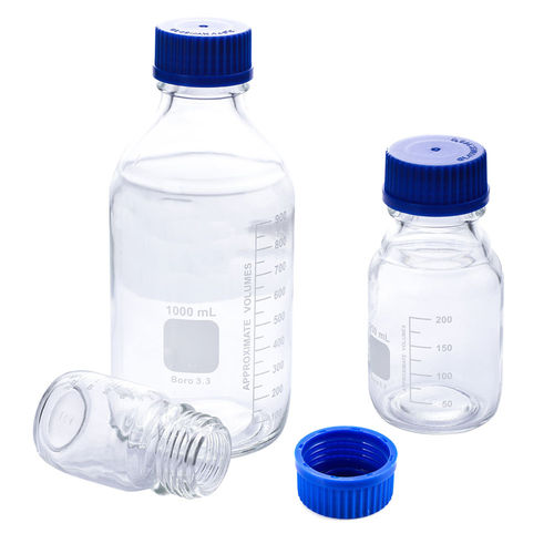 Frasco para reactivos - LTB 100	 - Guangzhou Four E's Scientific Co., Ltd. - de vidrio borosilicato / graduado