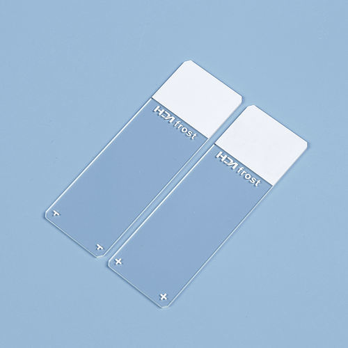 Portaobjetos adhesivo - HDAS001 series - Jiangsu Huida Medical Instruments - con revestimiento de color / con carga positiva