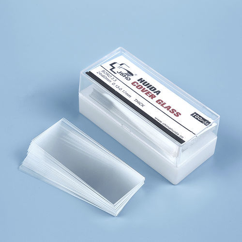 Cubreobjeto de microscopio de vidrio borosilicato - Jiangsu Huida Medical Instruments