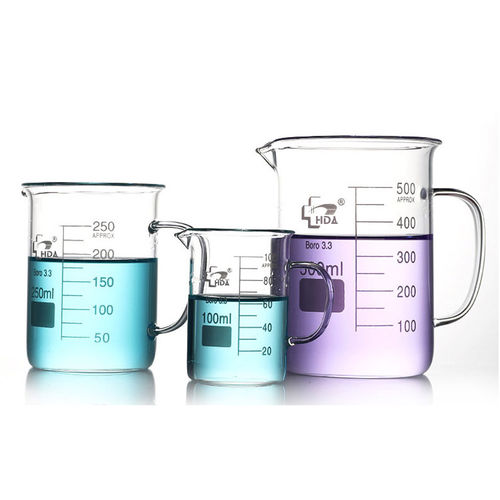 Vaso de precipitados de vidrio borosilicato - 1101-U - Jiangsu Huida Medical Instruments - graduado / con asa