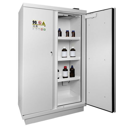 Armario de hospital - 795+IA - Ecosafe - con estante / con puertas batientes / blanco