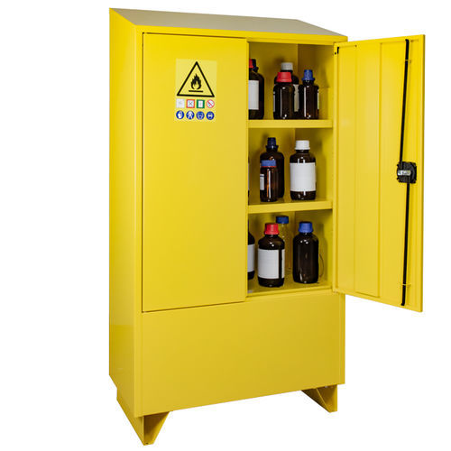 Armario para productos inflamables - AMS100 - Ecosafe - de hospital / con estante / con puertas batientes