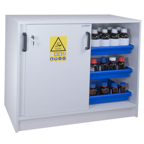 Armario para material peligroso - APC113+ - Ecosafe - de hospital / con puerta / azul