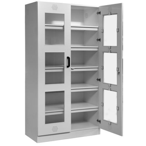 Armario de hospital - AA220V - Ecosafe - con puerta abatible / de acero inoxidable / con 2 puertas