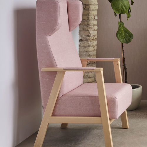 Silla para sala de espera - UNN0003MB - SENIORCARE - para adulto / con reposabrazos / con respaldo alto