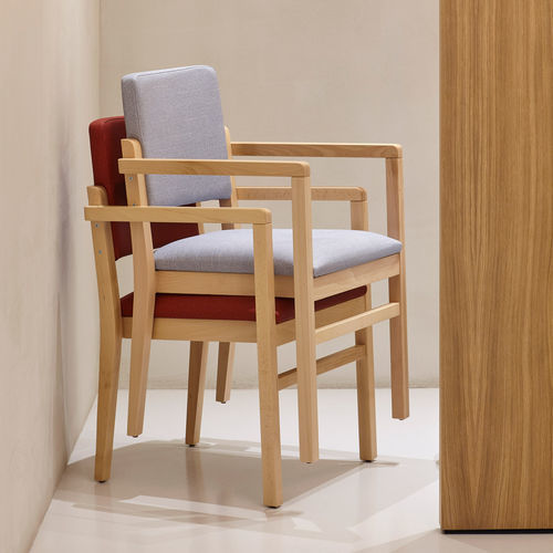 Silla de comedor - PIL0001MB - SENIORCARE - para adulto / con reposabrazos / apilable