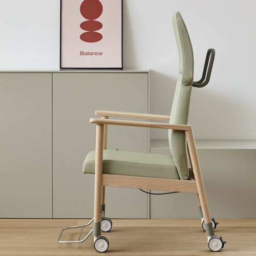 Sillón para centro sanitario - CAL0042 RECLINABLE - SENIORCARE - con ruedas