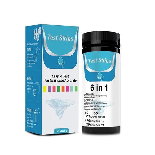 Tira de prueba para análisis de agua - 6 IN 1 - Changchun Wancheng Bio-Electron Co., Ltd. - de pH / de nitrito / de alcalinidad