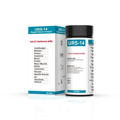 Tira de prueba para análisis de orina - URS-14 - Changchun Wancheng Bio-Electron Co., Ltd. - de acidez / de orina / de sangre