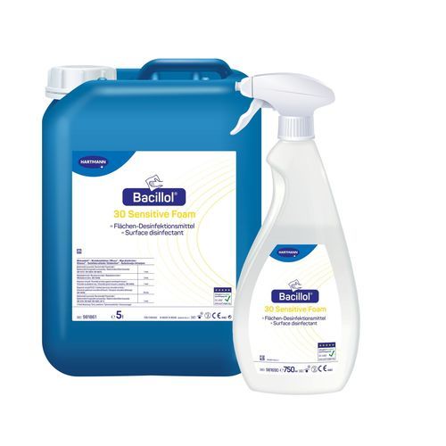 Desinfectante para suelos y superficies - Bacillol® 30 - BODE Chemie - para dispositivos médicos / espuma / 5000 mL