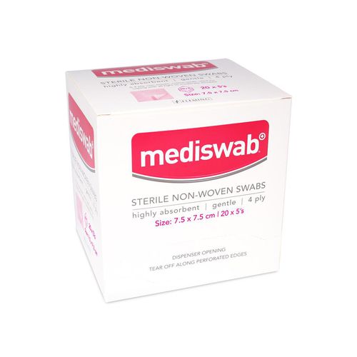 Compresa de gasa de algodón - MEDISWAB - Fleming Medical - estériles / sin tejer