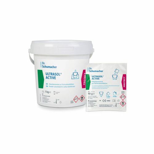 Detergente biológico - ULTRASOL ACTIVE  - THX MEDICAL - polvo / cloro / para superficies