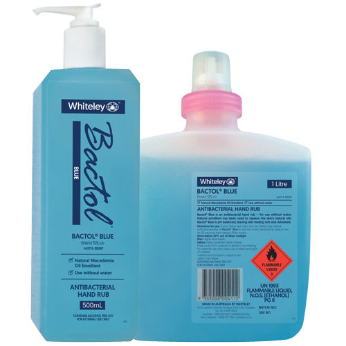 Solución hidroalcohólica 70 % - Bactol® Blue - Whiteley - 500 ml / 1.000 ml